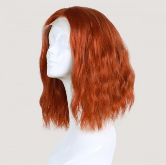 Uniwigs Blaze Copper Red Wavy Synthetic Lace Front Wig - Picture 2 of 4